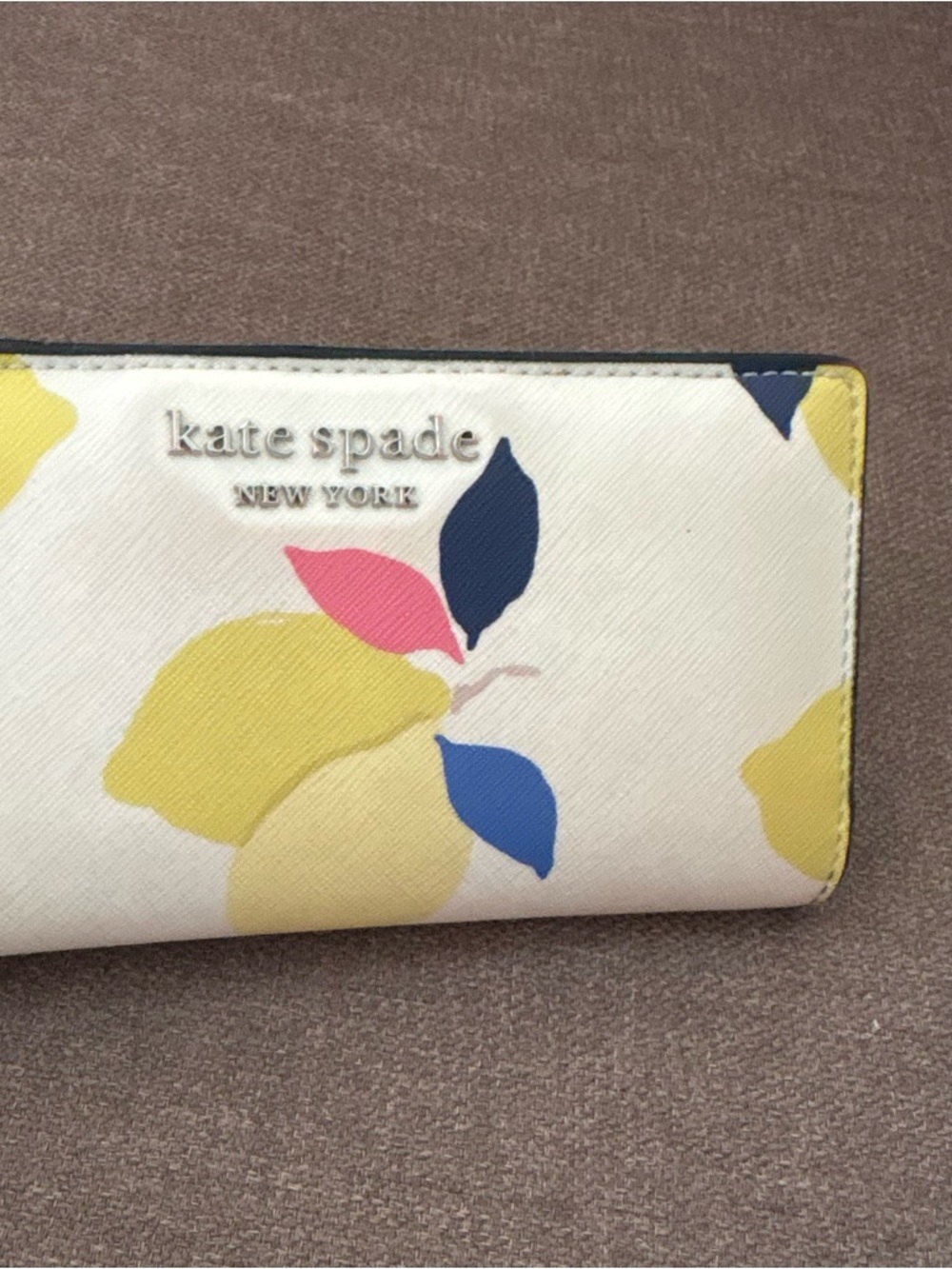 Vintage kate spade floral lemon print continental wallet - INV25/511